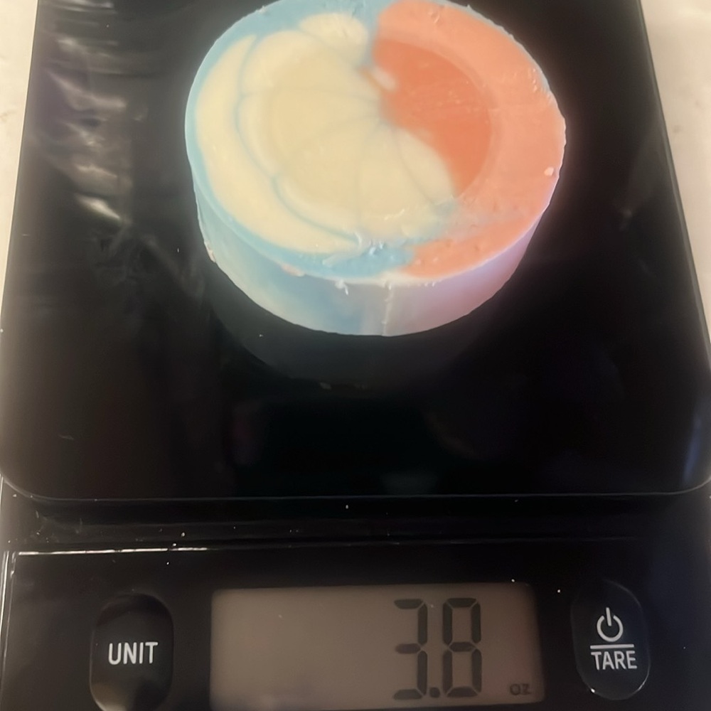 Tallow Soap- Patriotic Round Hand Crafted Bars - Picture 3 of 3